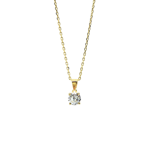 Tresor Paris White Crystal Solitaire Pendant