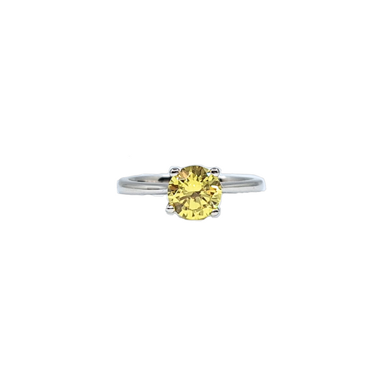 Tresor Paris Yellow Crystal Solitaire Ring