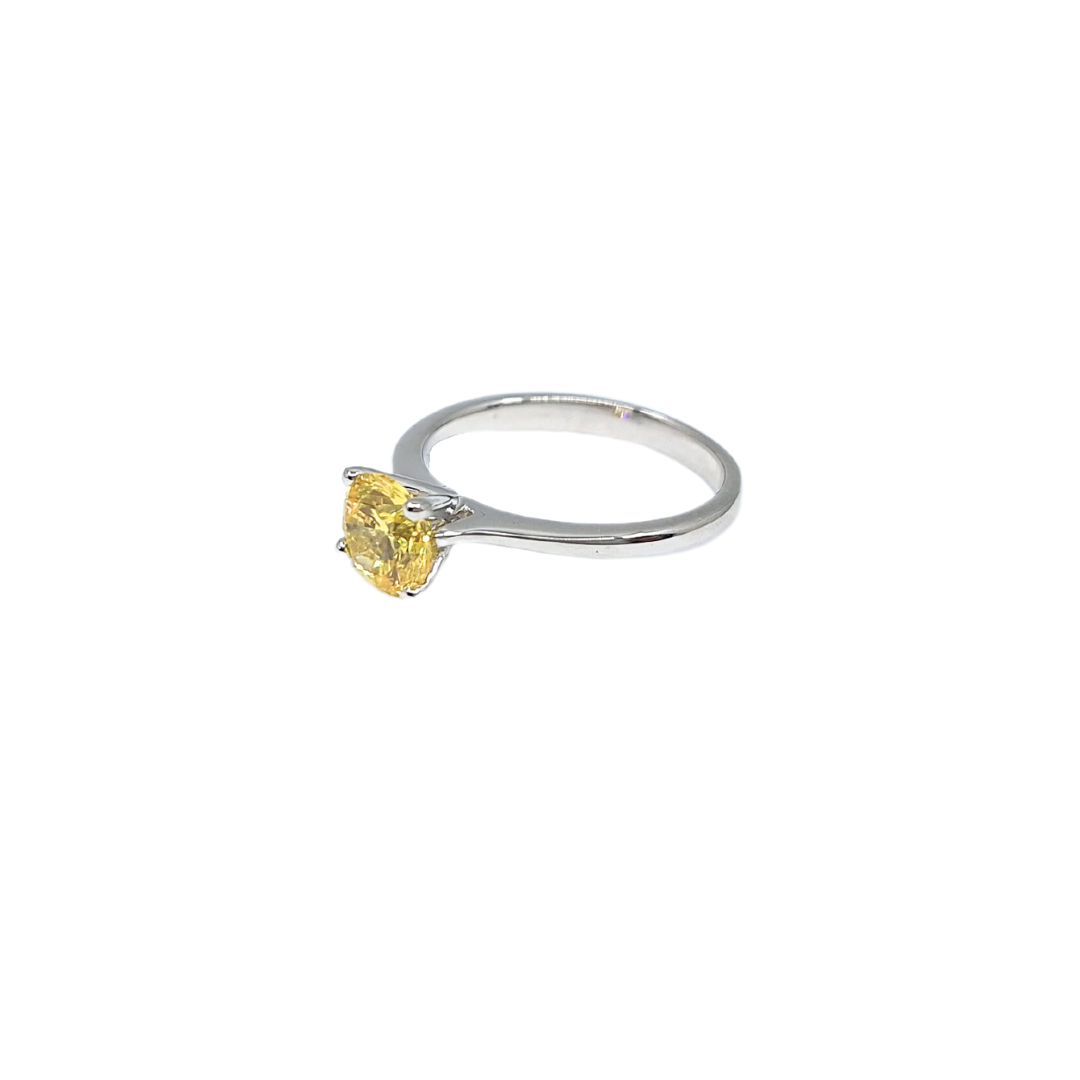 Tresor Paris Yellow Crystal Solitaire Ring