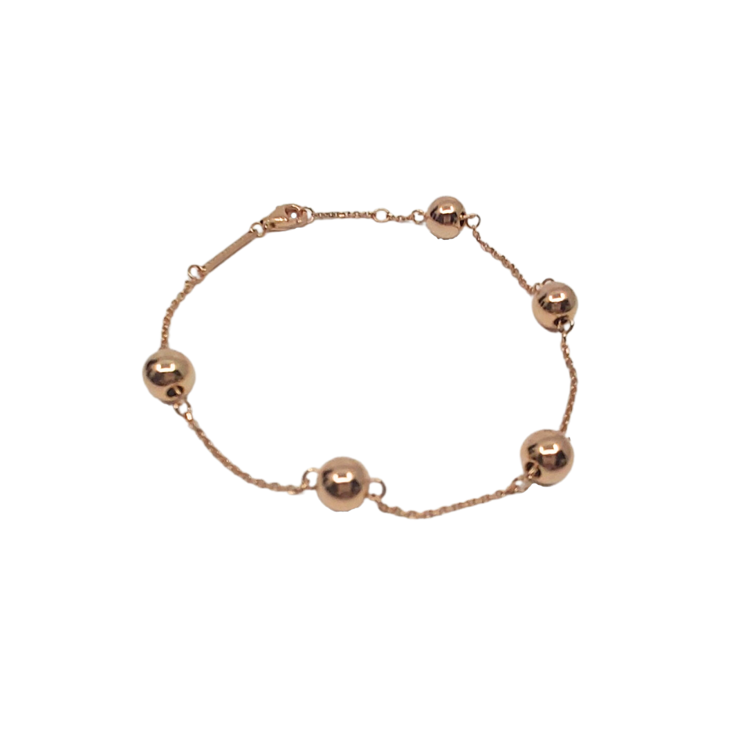 Tresor Paris Rose Colour Bead Bracelet