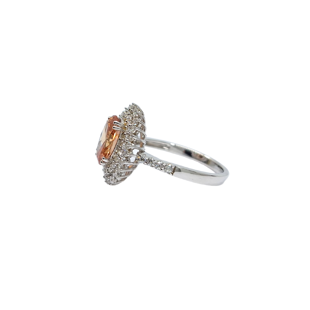 Tresor Paris White & Orange Crystal Cluster Ring