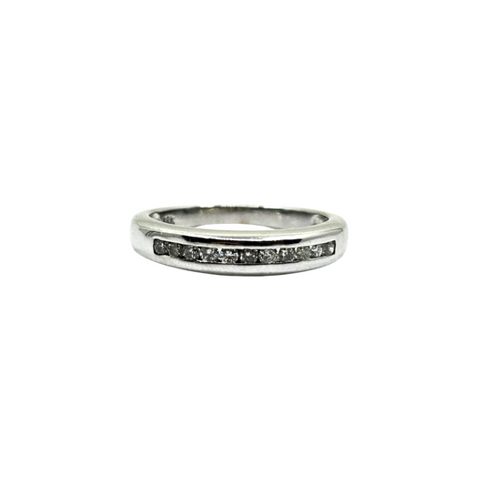 18ct White Gold Channel Set Diamond Eternity Ring