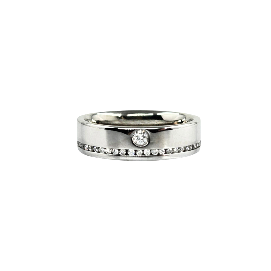 18ct White Gold Diamond Band Ring