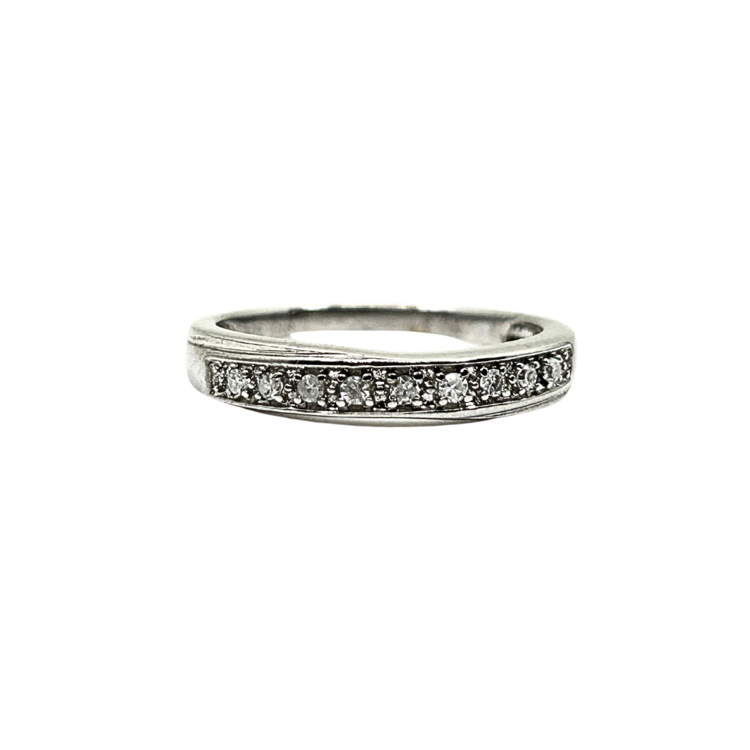 9ct White Gold Diamond 9 stone Eternity Ring