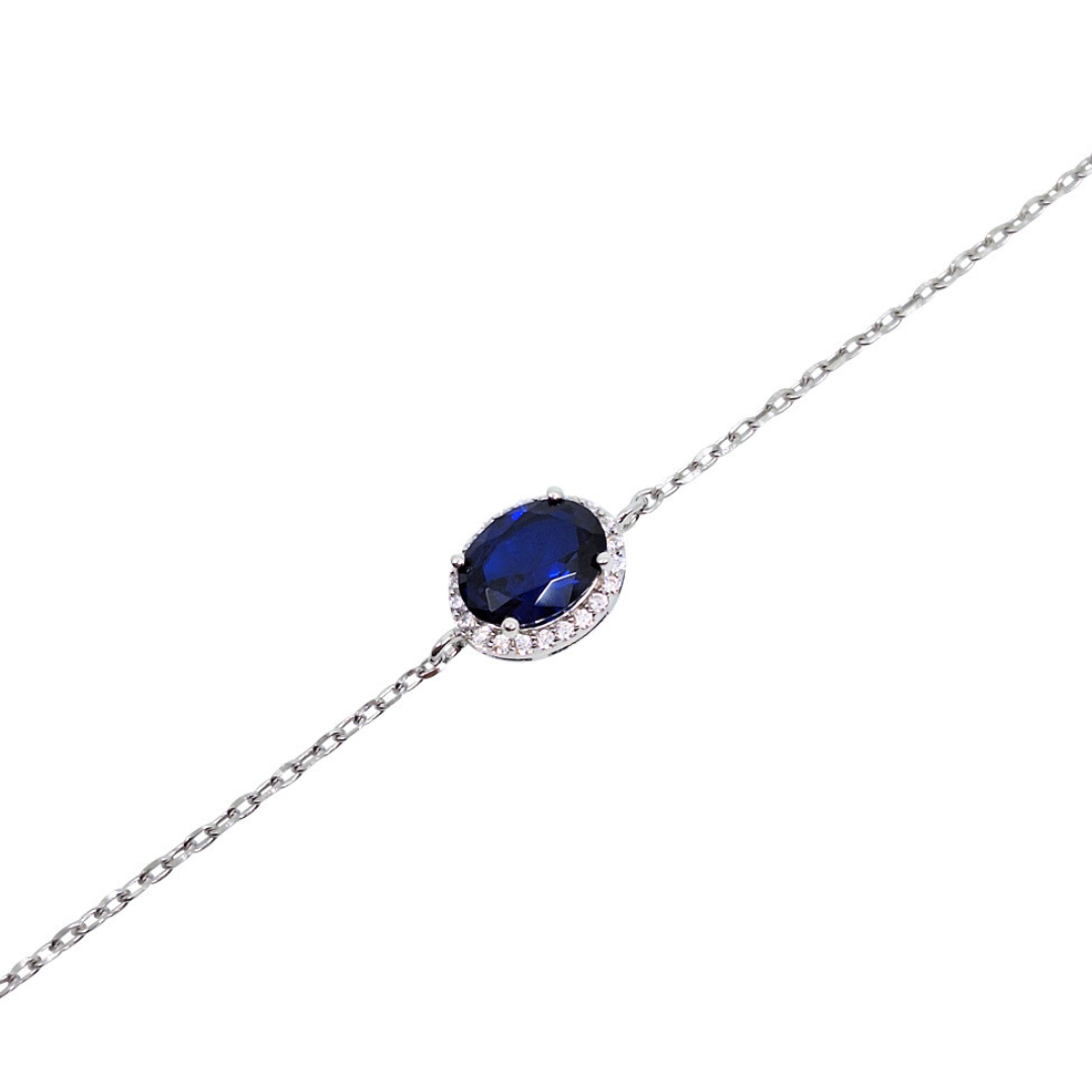 Tresor Paris Silver & Blue Crystal Bracelet