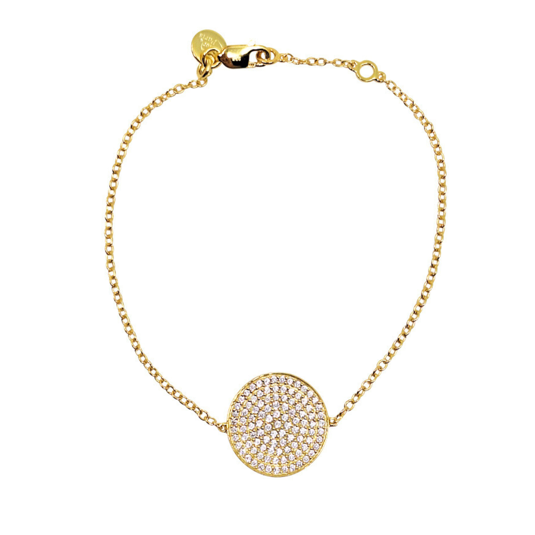 Tresor Paris Yellow Crystal Disc Bracelet