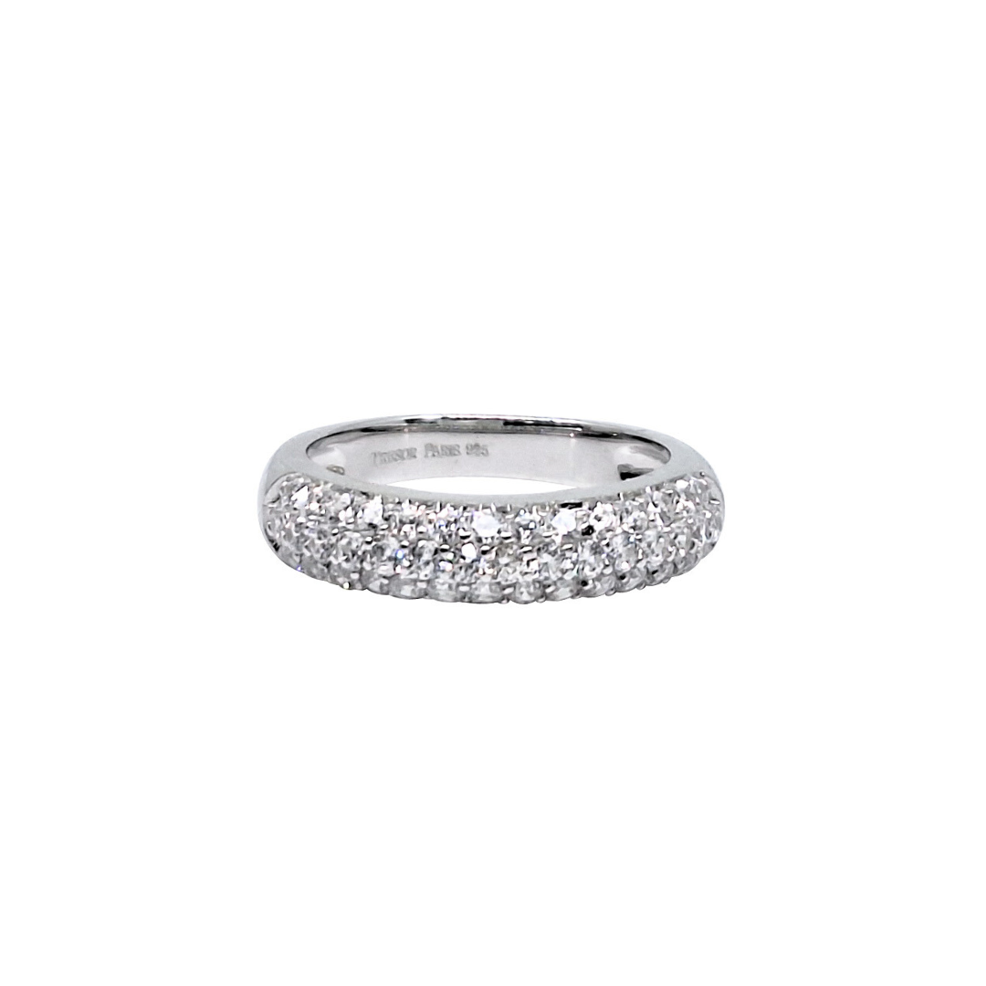 Tresor Paris Silver & White Crystal Ring