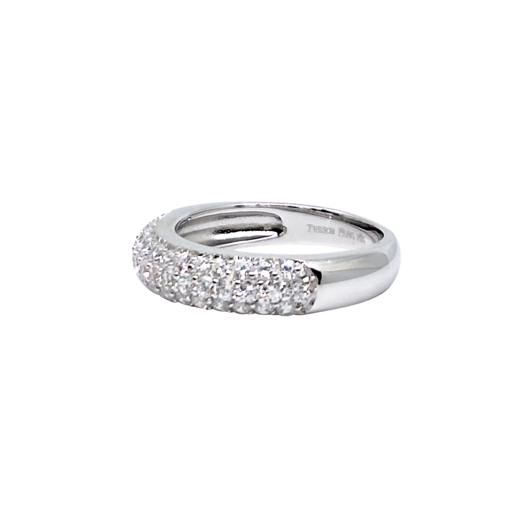 Tresor Paris Silver & White Crystal Ring