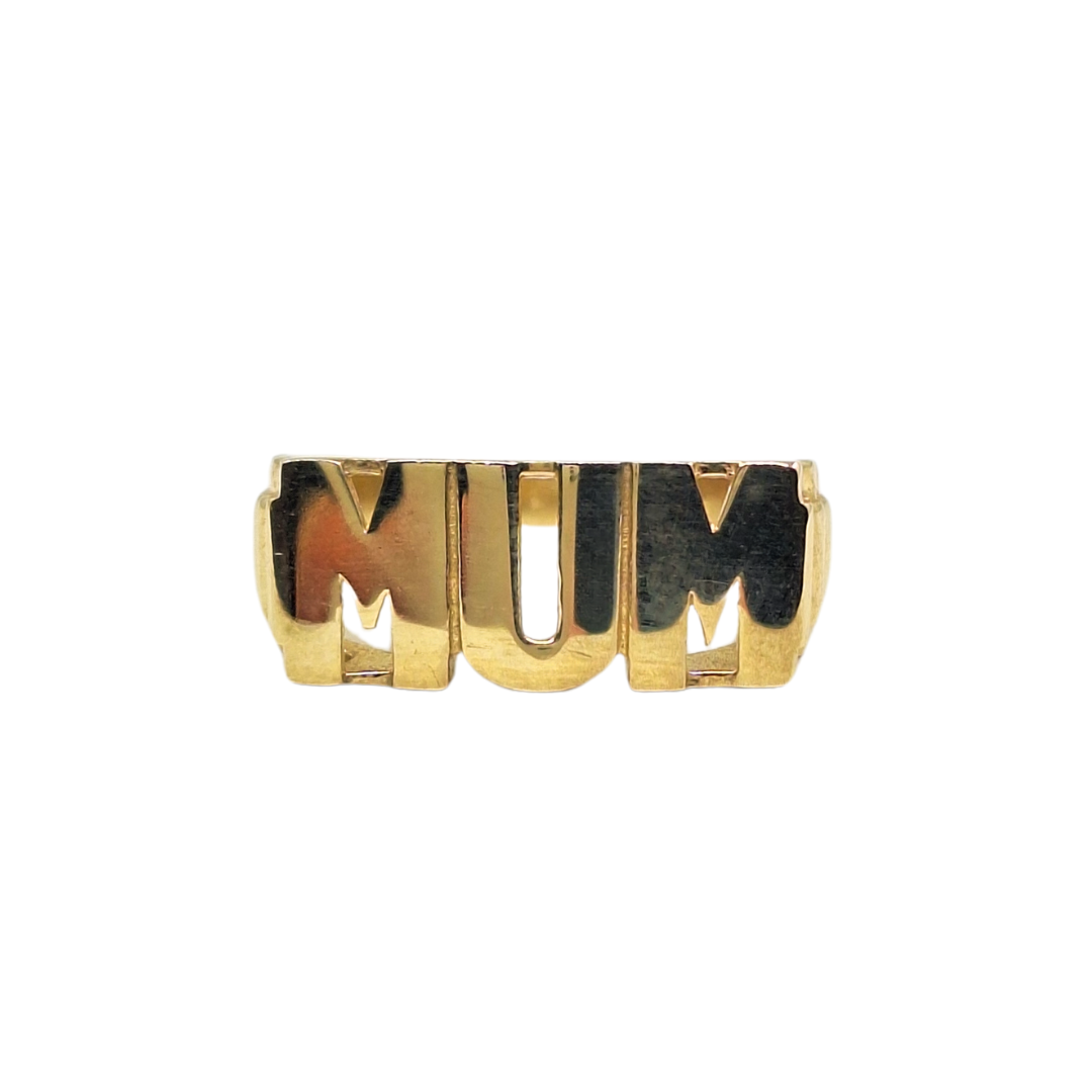 9ct Yellow Gold Plain Mum Ring