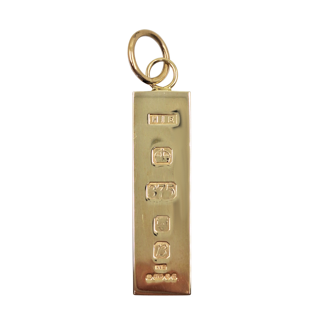 9ct Yellow Gold Ingot Pendant