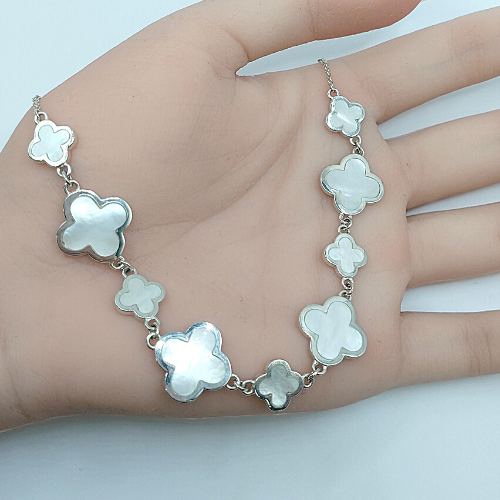 Silver & Mother Of Pearl Necklace